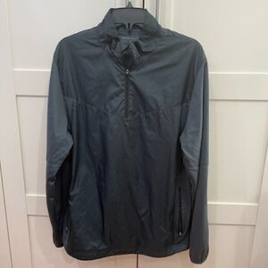 Nike Golf Windbreaker Men's Size M 1/4 Zip Pullover Green Blue Teal Long Sleeve